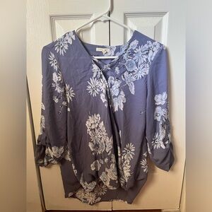Maurices Lavender Floral Blouse